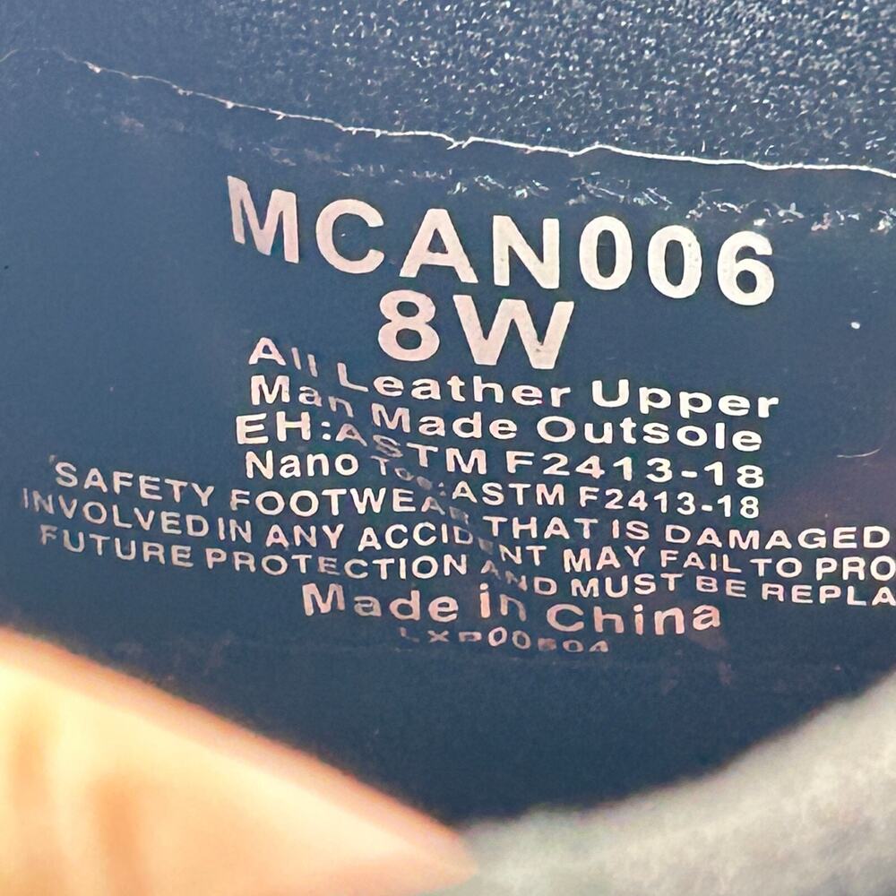 Twisted X Work Kicks Composite Toe Charcoal Hi Tops MCAN006 Men's 8W NWOB - Picture 8 of 9